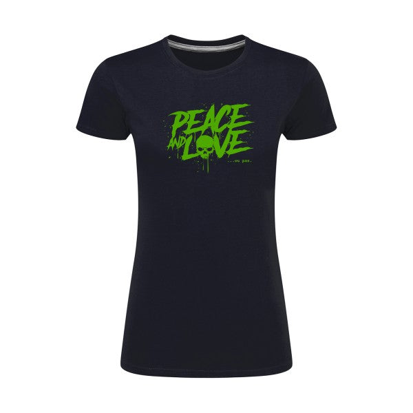 Peace or no peace  |Vert pomme |T shirt original femme|SG