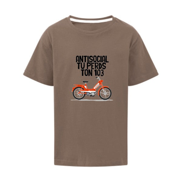 Antisocial SG - Kids T-shirt enfant Deep Taupe Taille 128 (7-8/L)