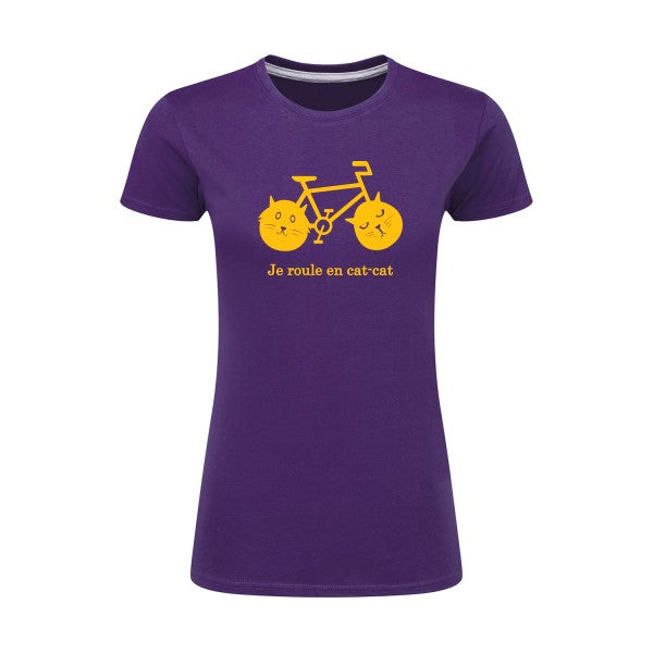 cat-cat bike | jaune Or |T shirt original femme|SG