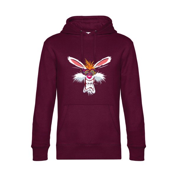 Rabbit-- Sweat à capuche original Burgundy - RueDuTeeshirt