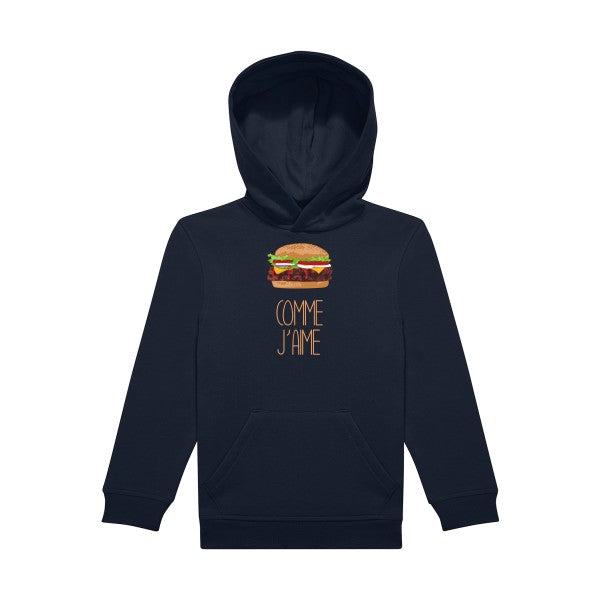 sweat capuche enfant Navy- Comme-j-aime
