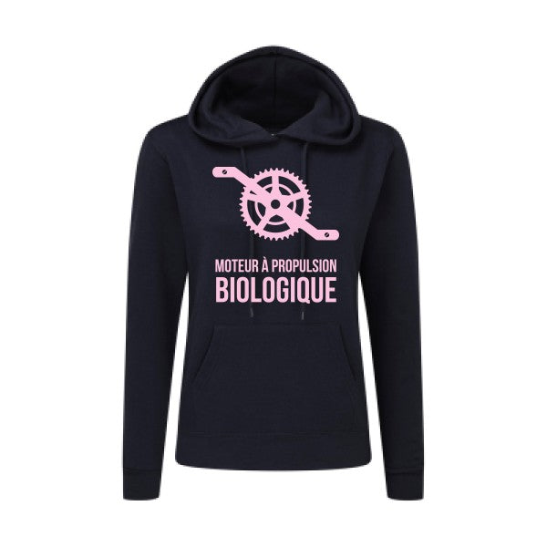 Cyclisme & écologie Rose |Sweat original à capuche Femme