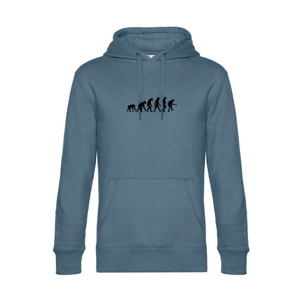Rock-Evolution sweat shirt original nordic blue flex Noir impression Face
