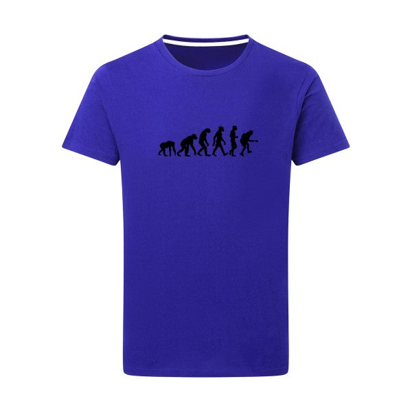 Rock Evolution noir -Flex noir sur T-shirt SG  Royal Blue  5XL