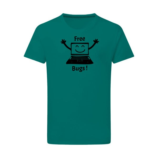 FREE BUGS ! - Flex noir Tshirt original Emerald Green  2XL