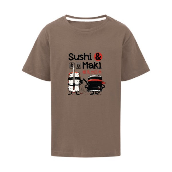 Sushi et Maki SG - Kids T-shirt enfant Deep Taupe Taille 128 (7-8/L)