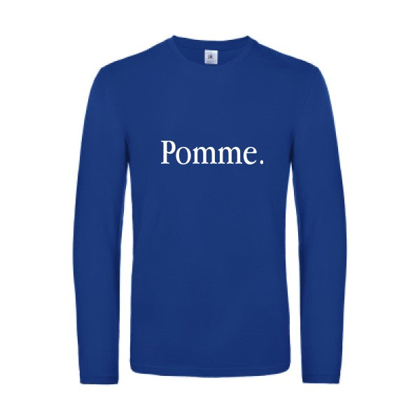 pub subliminale - t shirt- manches- longues- original- humour- Royal Blue impression Face