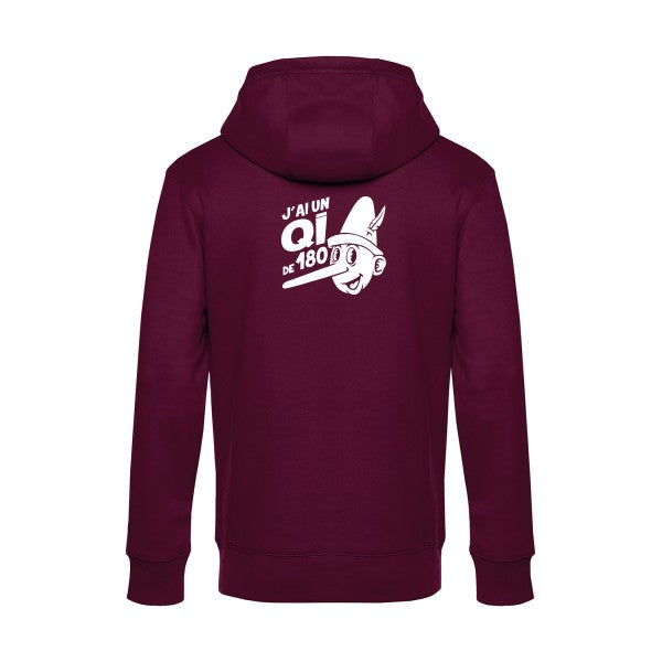 Quotient-intellectuel sweat shirt original Burgundy flex Blanc impression Dos
