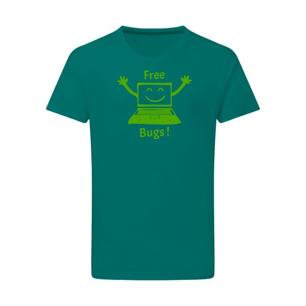 FREE BUGS ! - Flex Vert pomme Tshirt original Emerald Green  2XL