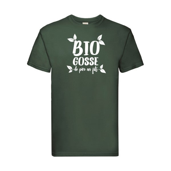 T-shirt|BIO GOSSE  |flex Blanc| Fruit of the loom 205 g 