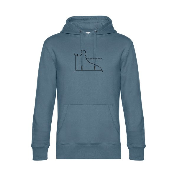 Hippopotenuse sweat shirt original nordic blue flex Noir impression Face