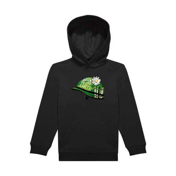 sweat capuche enfant Black Full-Petal-Jacket