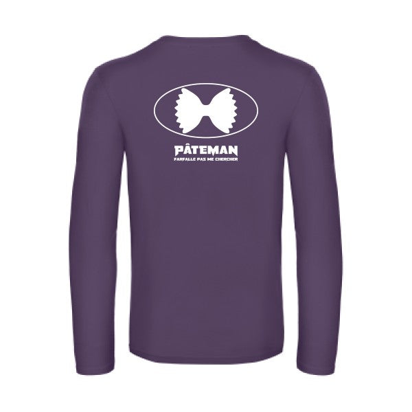 pateman - t shirt- manches- longues- original- humour- Urban Purple impression Dos