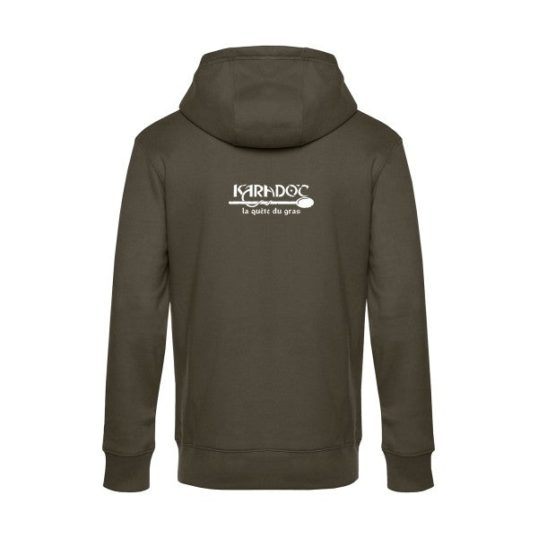 Karadoc sweat shirt original Khaki flex Blanc impression Dos