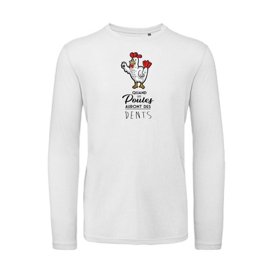 quand les poules auront des dents | T-shirt original LSL White 2XL