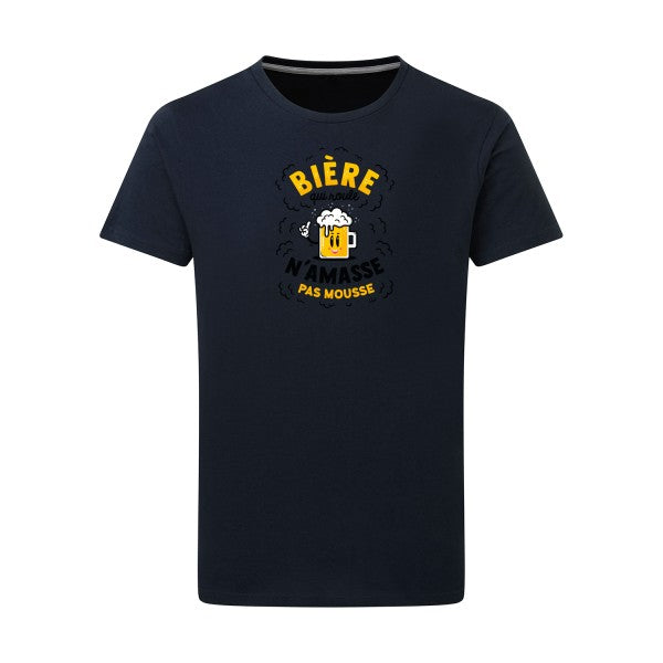 T-shirt homme Bière qui roule - T-shirt humour pour les amateurs de bière Navy 5XL