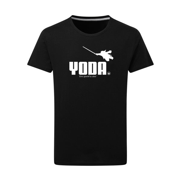 Yoda Blanc -Flex Blanc sur T-shirt SG  Dark Black  4XL