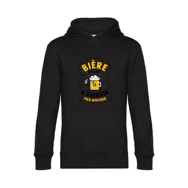 Biere-qui-roule- Sweat à capuche original Black - RueDuTeeshirt
