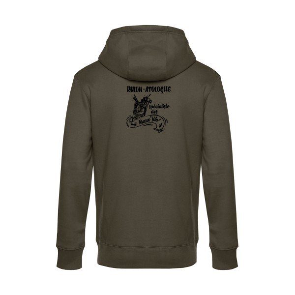 Rhum-atologue sweat shirt original Khaki flex Noir impression Dos