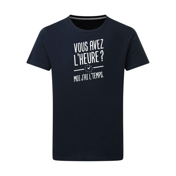 Vous avez l'heure? Moi j'ai l'temps. - Flex Blanc Tshirt original Navy  5XL