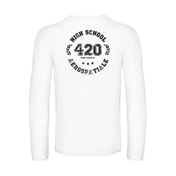 very high school - t shirt- manches- longues- original- humour- White impression Dos
