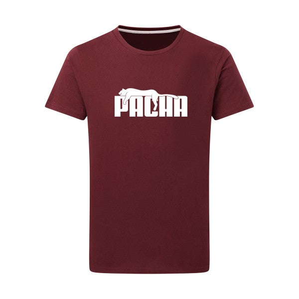 Pacha Blanc -Flex Blanc sur T-shirt SG  Burgundy  2XL