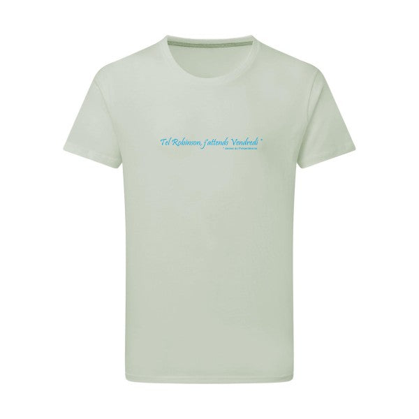 Yes, Vendredi ! - Flex bleu clair Tshirt original Pastel Macchiato  2XL