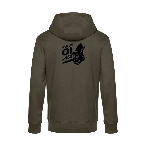 Quotient-intellectuel sweat shirt original Khaki flex Noir impression Dos