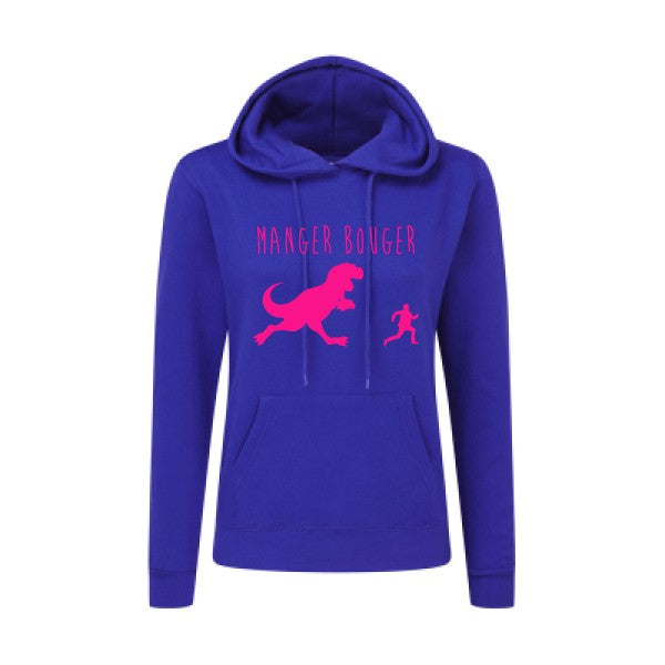 MANGER BOUGER Rose Fluo |Sweat original à capuche Femme