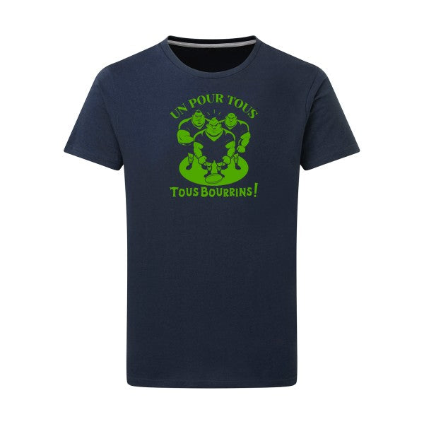 Un pour tous, Tous bourrins ! - Flex Vert pomme Tshirt original Denim  XL