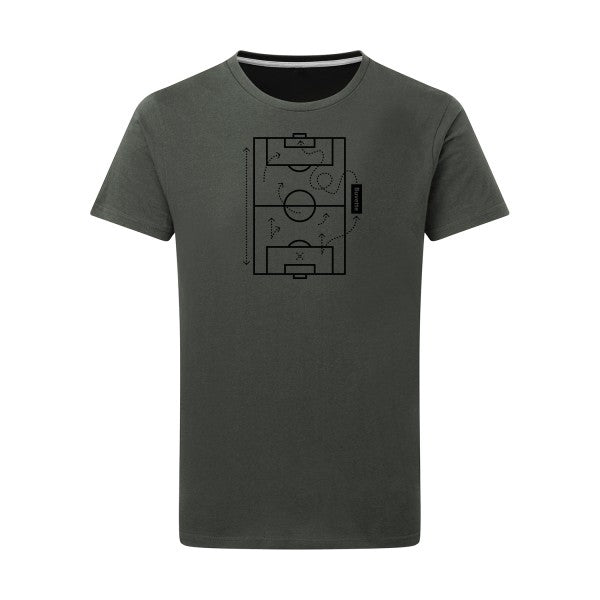 Tactique secrète noir -Flex noir sur T-shirt SG  Charcoal  5XL