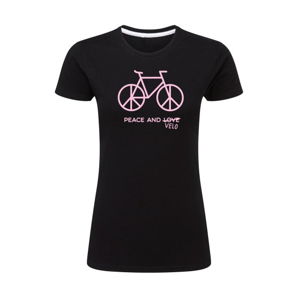 Peace and vélo Rose |T shirt original femme|SG