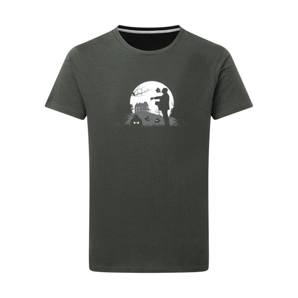 angry hitch -Flex noir sur T-shirt SG  Charcoal  5XL