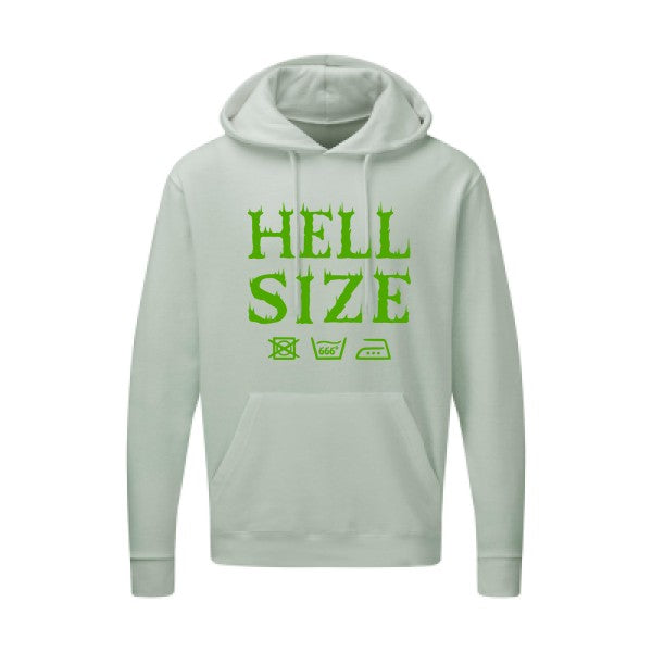 HELL SIZE |Sweat capuche imprimé|Vert pomme