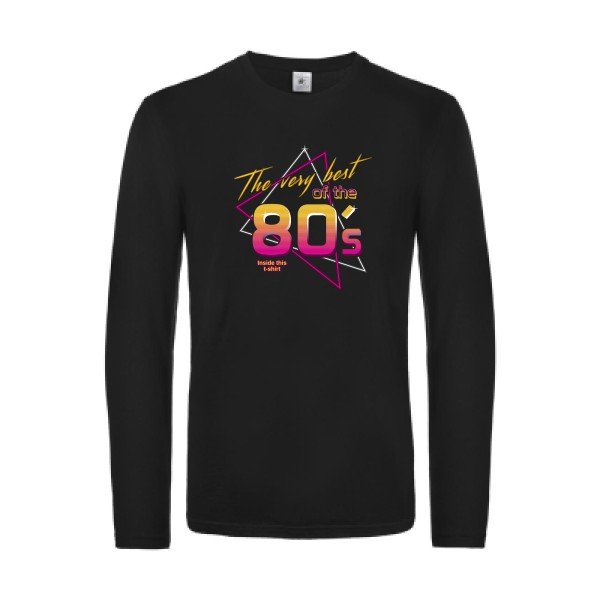 annee-80s-t-shirt-manches-longues-original-humour -Black