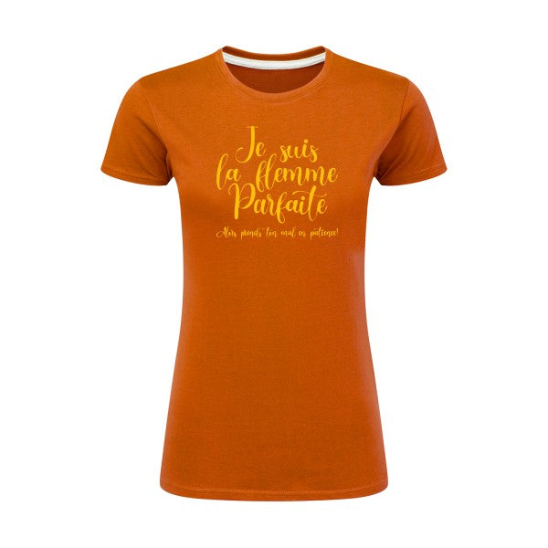 La flemme parfaite | jaune Or |T shirt original femme|SG