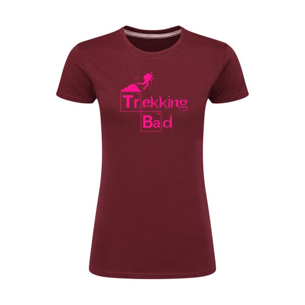 Trekking bad | Rose Fluo |T shirt original femme|SG