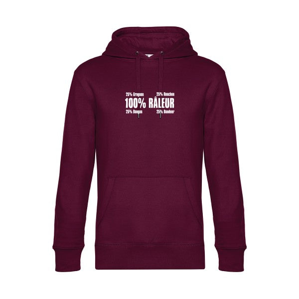 Raleur sweat shirt original Burgundy flex Blanc impression Face