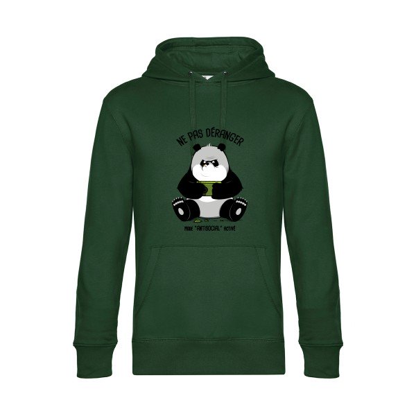 Ne-pas-deranger- Sweat à capuche original Bottle Green - RueDuTeeshirt