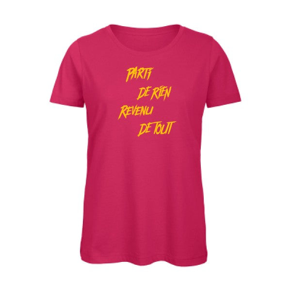 T shirt humour bio femme   femme bio|Parti de rien jaune Or 