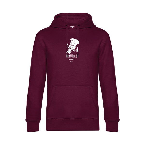 petit-cuistot sweat shirt original Burgundy flex Blanc impression Face