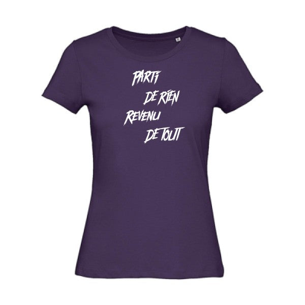 T shirt humour bio femme   femme bio|Parti de rien Blanc 