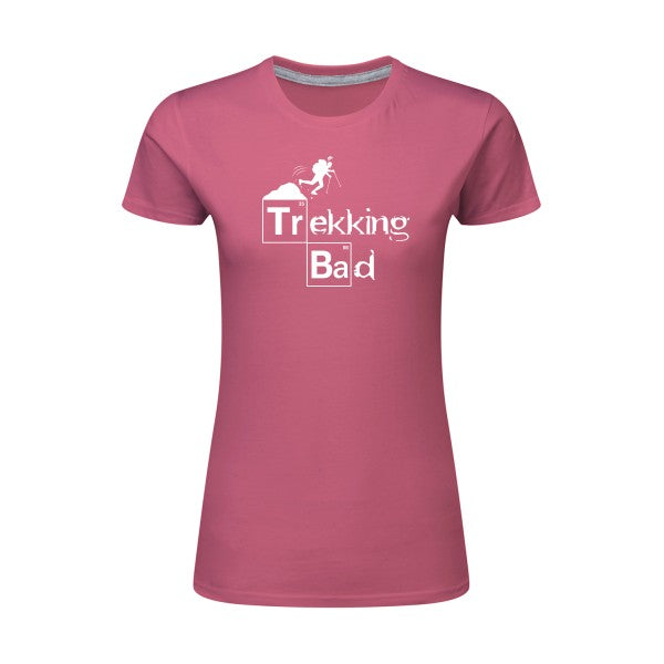 Trekking bad | Blanc |T shirt original femme|SG