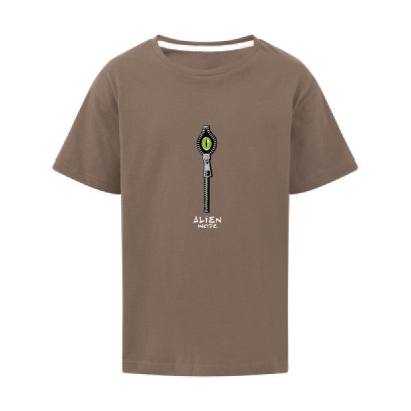 Alien inside SG - Kids T-shirt enfant Deep Taupe Taille 128 (7-8/L)