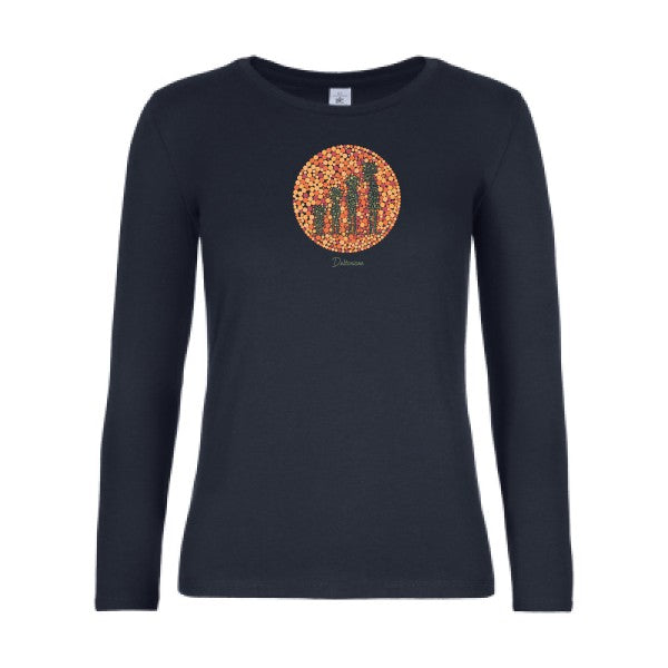 t-shirt lsl femme Daltonisme-B&C-E190-LSL-women--T-shirt-femme-manches-longues Navy flex 