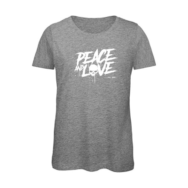 T shirt humour bio femme   femme bio|Peace or no peace Blanc 