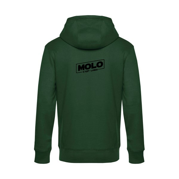 Molo-c-est-lundi sweat shirt original Bottle Green flex Noir impression Dos