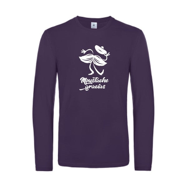 presqu spagnol - t shirt- manches- longues- original- humour- Urban Purple impression Face