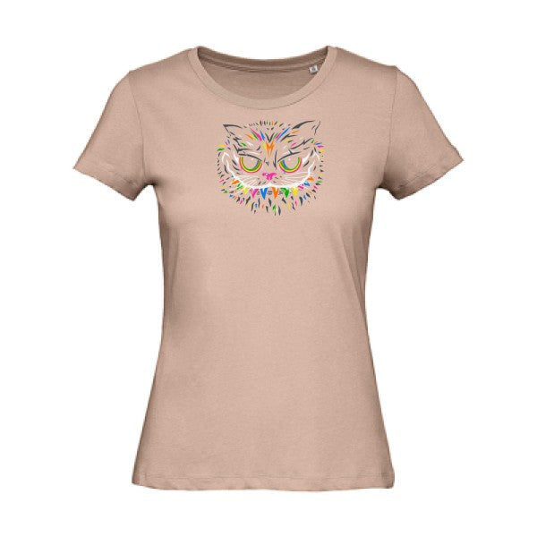 Le-chat-du-Cheshire- - t-shirt original femme Millennial Pink