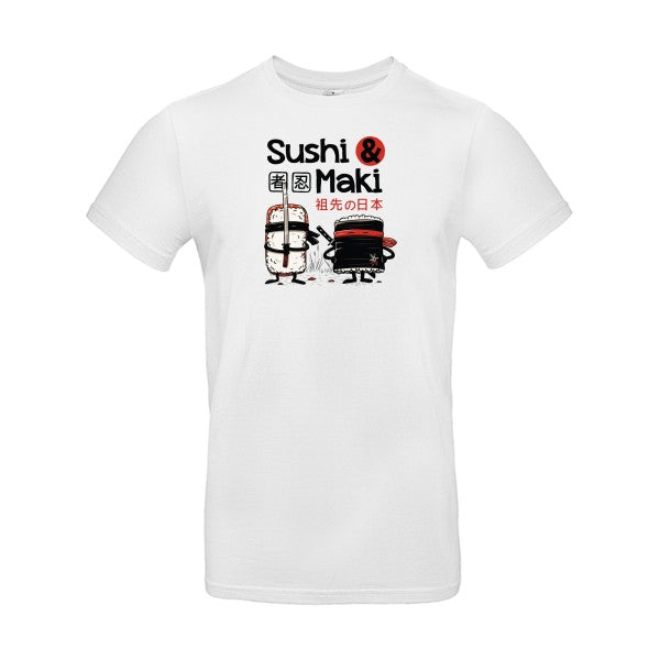 T-shirt humour original Sushi Et Maki T Shirt couleur White